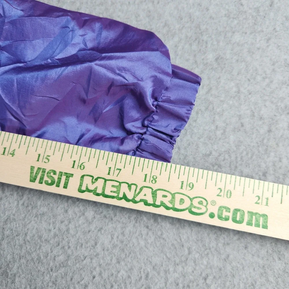 Ninth Hall Windbreaker Jacket Men's XS Purple Tay Iridescent Half Zip Hooded